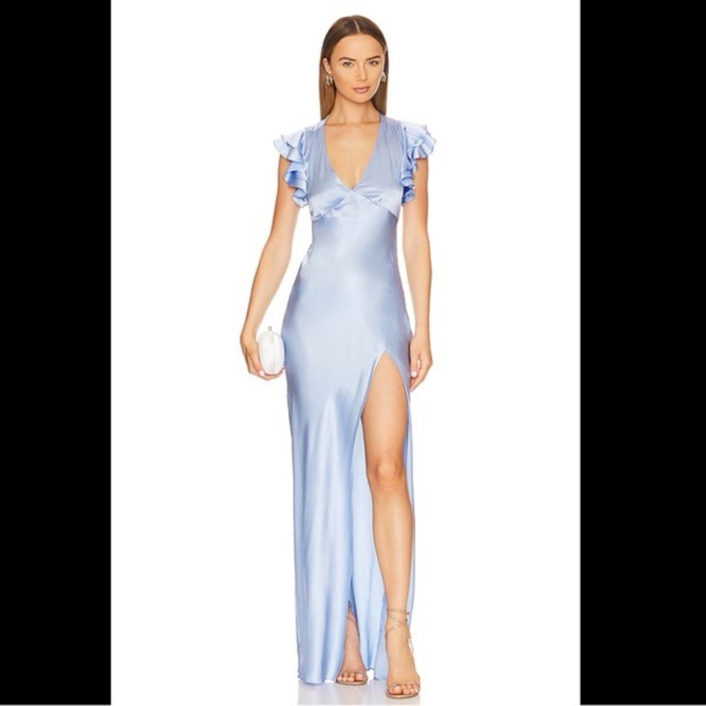 Amanda Uprichard Cecelia Gown In English Lavender XS Like New 100% SILK